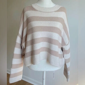 Sincerely Jules Womens Striped Sweater Cropped Size Xsmall